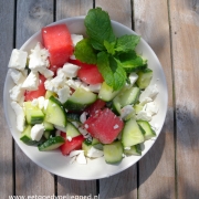 Watermeloen Salade en Fruitige IJsblokjes van Miss Natural