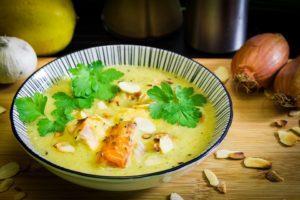 Kokos Curry Soep Zalm