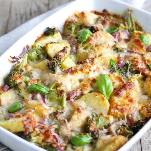 Broccoli aardappel ovenschotel