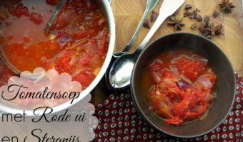 Tomatensoep met rode ui en steranijs
